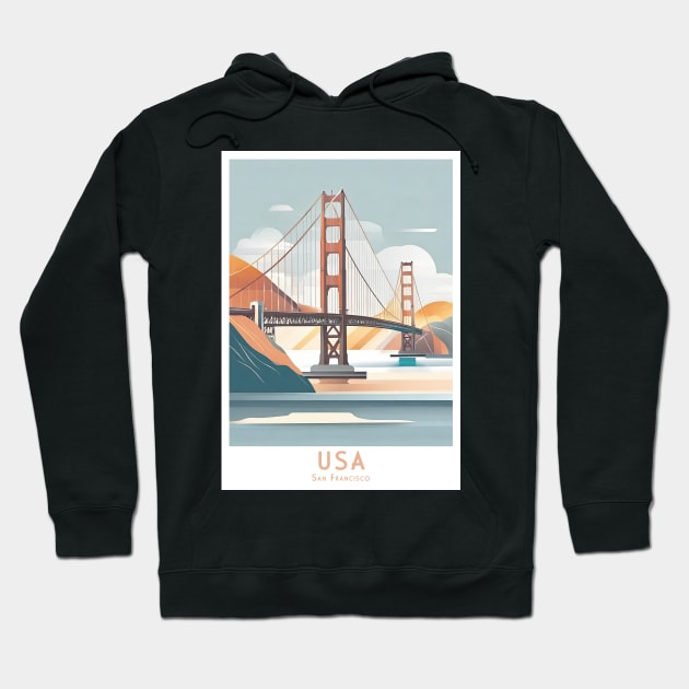 Golden Gate Serenity Hoodie by POD24